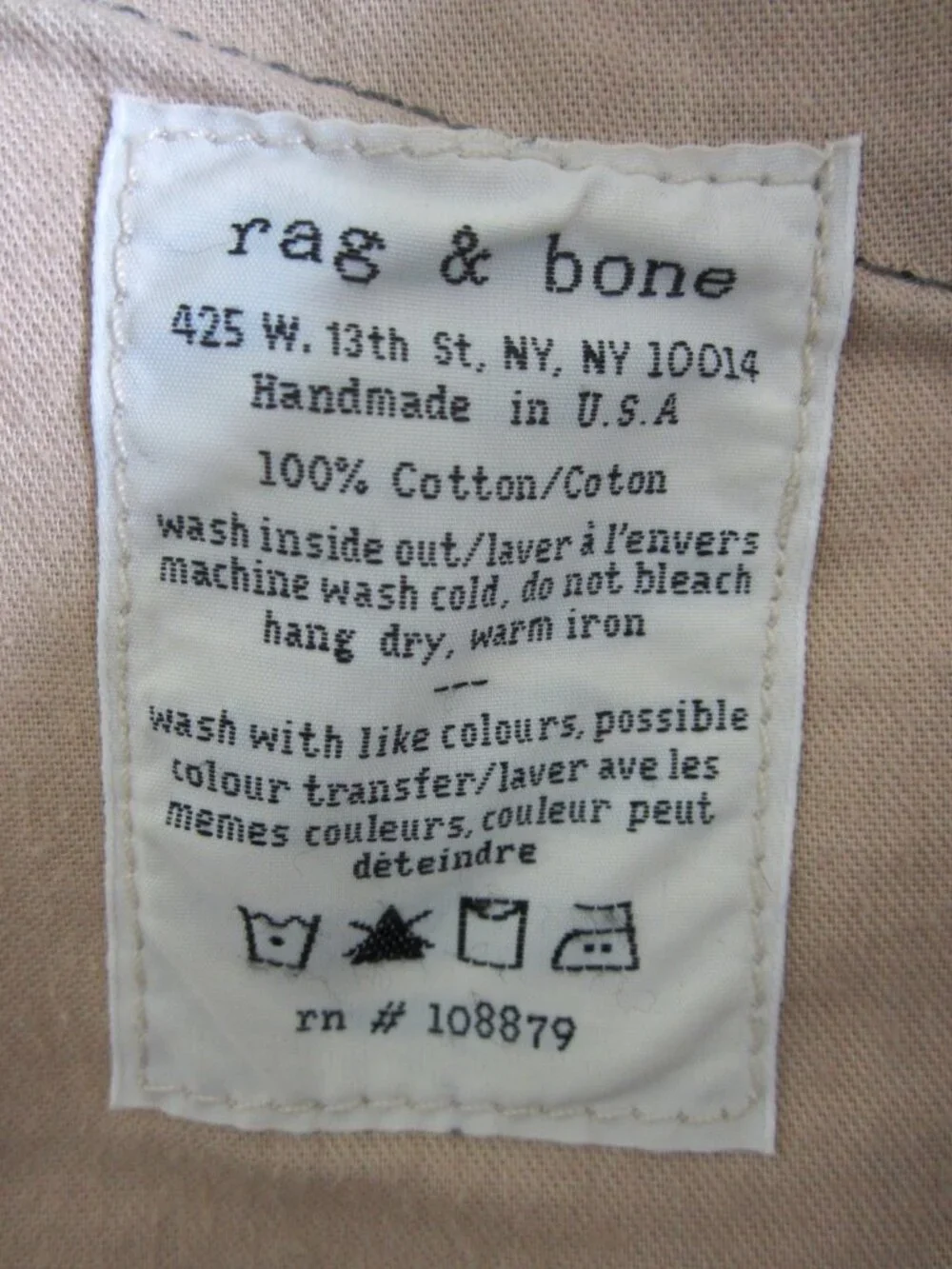 RAG & BONE RB 15X Selvedge Grey Raw Slim Straight Jeans Men’s 30 x 30